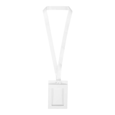 Kord Lanyard mit Papierausweishalter weiß | 20mm