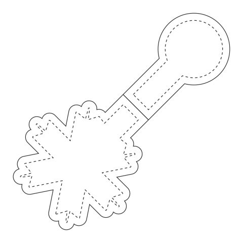 RFX™ Reflektierender TPU-Magnet Schneeflocke weiss | 1-farbiger Siebdruck | Vorderseite | 49 mm x 101 mm