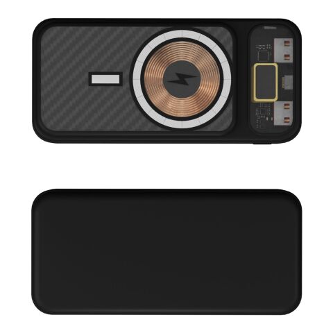 SCX.design P50 magnetische Powerbank 20.000 mAh mit Leuchtlogo schwarz | ohne Werbeanbringung | Nicht verfügbar | Nicht verfügbar