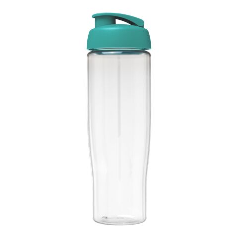 H2O Tempo® 700 ml Sportflasche mit Klappdeckel transparent klar-aquablau | ohne Werbeanbringung | Nicht verfügbar | Nicht verfügbar