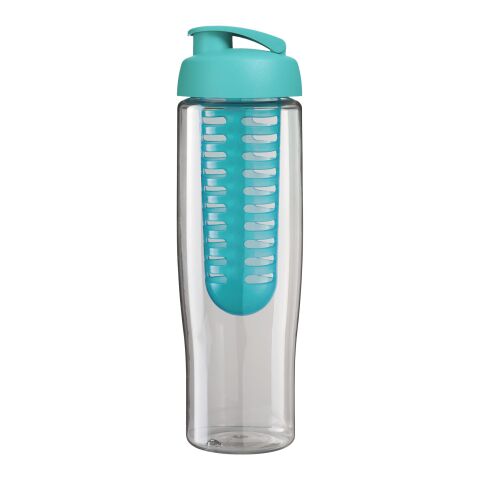 H2O Tempo® 700 ml Sportflasche mit Klappdeckel und Infusor transparent-aquablau | ohne Werbeanbringung | Nicht verfügbar | Nicht verfügbar