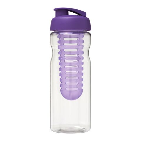 H2O Base® 650 ml Sportflasche mit Klappdeckel und Infusor transparent-lila | ohne Werbeanbringung | Nicht verfügbar | Nicht verfügbar