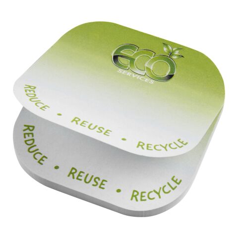 Sticky-Mate® pfeilförmige recycelte Haftnotizen weiß | ohne Werbeanbringung | Nicht verfügbar | Nicht verfügbar