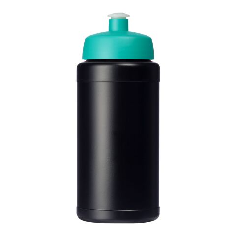 Baseline Recycelte Sportflasche, 500 ml schwarz-aquablau | ohne Werbeanbringung | Nicht verfügbar | Nicht verfügbar
