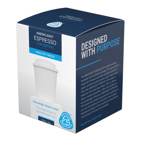 Americano® Espresso POP 250 ml Becher mit auslaufsicherem Deckel weiß | ohne Werbeanbringung | Nicht verfügbar | Nicht verfügbar