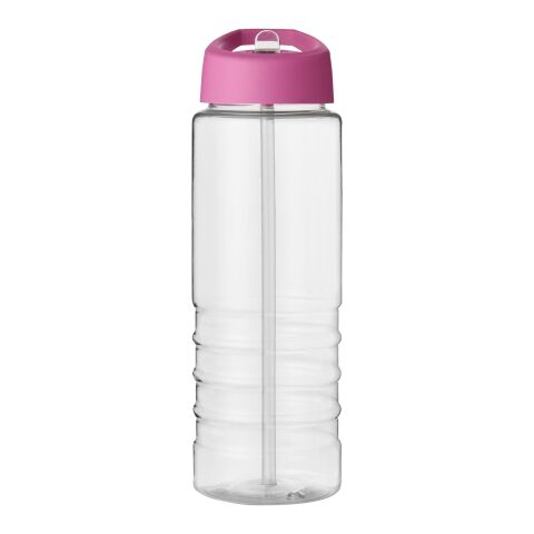 H2O Treble 750 ml Sportflasche mit Ausgussdeckel transparent-rosa | ohne Werbeanbringung | Nicht verfügbar | Nicht verfügbar