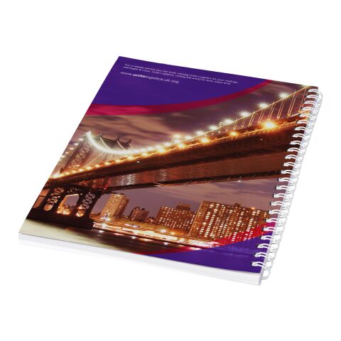 Desk-Mate® A4 Spiralnotizbuch mit bedruckter Rückseite weiß | 50 pages | ohne Werbeanbringung | Nicht verfügbar | Nicht verfügbar
