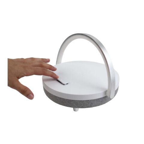 Prixton 10W 4-in-1 Bluetooth®-Lautsprecher mit LED-Licht und kabelloser Ladestation Standard | weiß | ohne Werbeanbringung | Nicht verfügbar | Nicht verfügbar