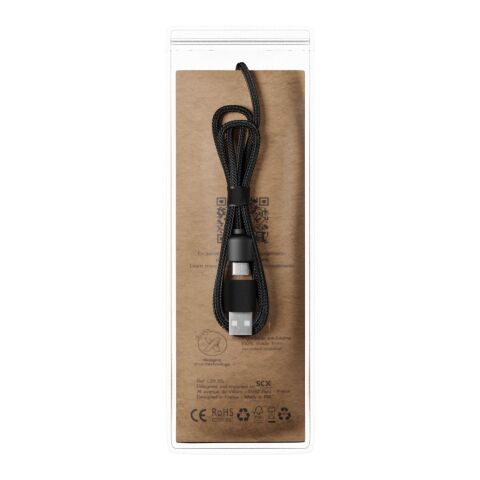 SCX.design C38 5-in-1 Ladekabel aus rPET in quadratischem Bambusgehäuse mit Leuchtlogo Standard | rot-holz | ohne Werbeanbringung | Nicht verfügbar | Nicht verfügbar