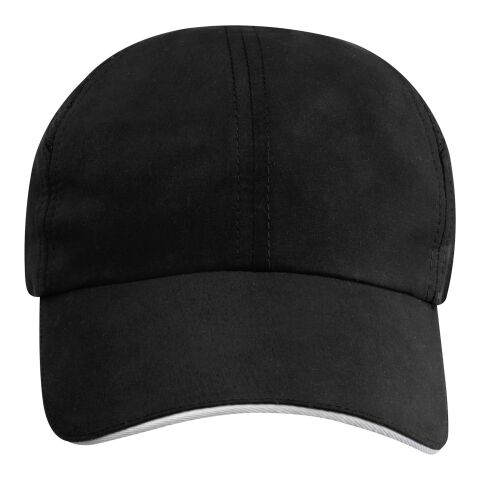 Morion GRS recycelte Cool Fit Kappe mit sechs Segmenten Priority | schwarz | Nicht verfügbar | Digital DTF Transfer | Vorderseite | 50 mm x 50 mm | 100