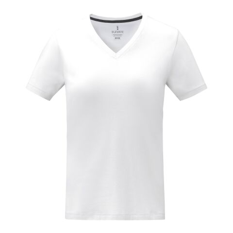 Somoto T-Shirt mit V-Ausschnitt für Damen Weiß | S