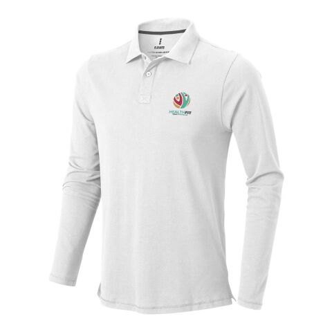 Oakville Langarm Poloshirt Standard | weiss | XL | ohne Werbeanbringung | Nicht verfügbar | Nicht verfügbar | Nicht verfügbar