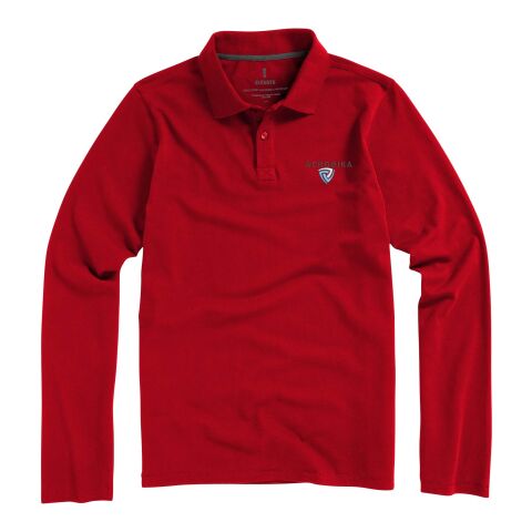 Oakville Langarm Poloshirt rot | L