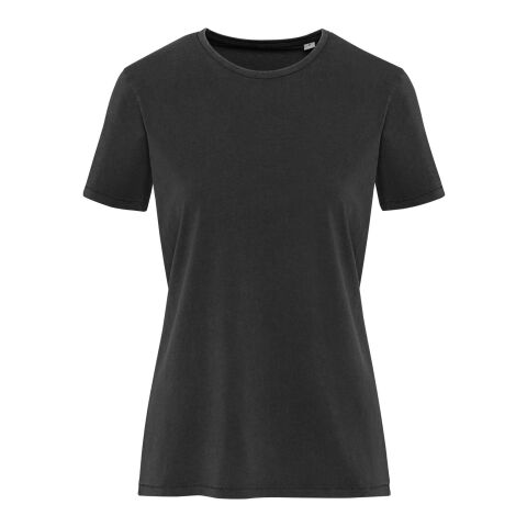 Nanaimo Kurzärmeliges T-Shirt für Damen im Washed Look, 160 g/m2 Standard | Schwarz | XS | ohne Werbeanbringung | Nicht verfügbar | Nicht verfügbar | Nicht verfügbar