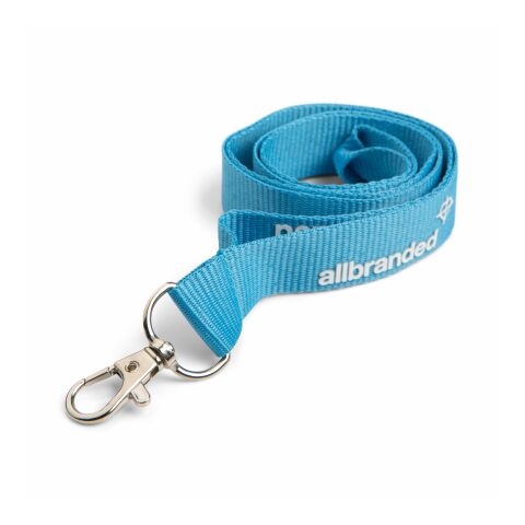 3D-Druck Polyester Schlüsselbänder PMS Wunschfarbe | ohne Werbeanbringung | 10 mm | Ovaler Karabiner | Kunststoff-Verschluss | Mit Safetyclip | Ohne Zubehör