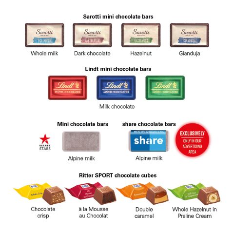 Adventskalender LKW ohne Werbeanbringung | Ritter SPORT Schokowürfel