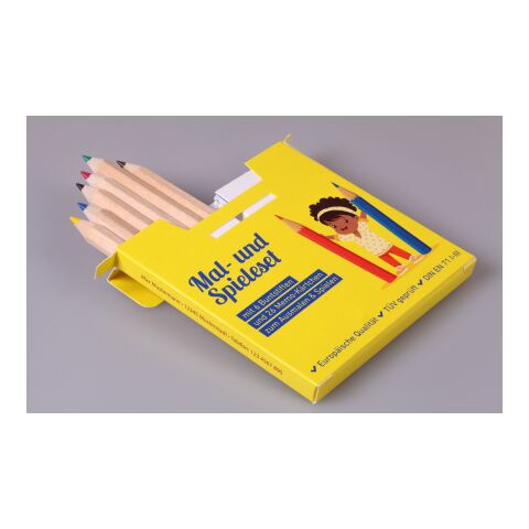 Buntstift Memo-Set, inklusive Rundumdruck, Mal- und Spieleset 4c Offsetdruck