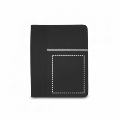 AUSTER. A4-Schreibmappe aus 600D mit linierte Seiten Schreibblock Hellgrau | ohne Werbeanbringung | Nicht verfügbar | Nicht verfügbar | Nicht verfügbar