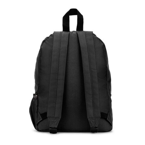 ROSARIO. Klassischer Rucksack mit zeitlosem Design aus recyceltem 600D Polyester schwarz | ohne Werbeanbringung | Nicht verfügbar | Nicht verfügbar | Nicht verfügbar