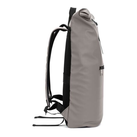 PORTLAND. Roll-Top-Rucksack aus PU mit Laptopfach, 16“ Grau