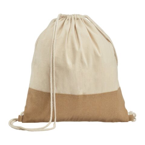 SABLON. Turnbeutel aus 100% Baumwolle (160 g/m²) Beige | ohne Werbeanbringung