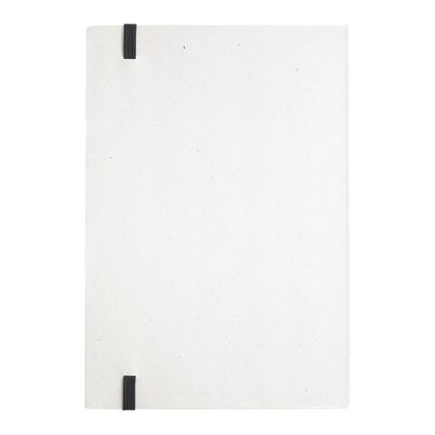 MILKY. A5-Notizblock aus recycelten Milchkartons mit linierten Seiten Schwarz | ohne Werbeanbringung