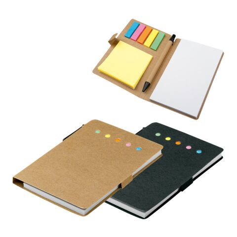 COOPER. Haftnotizblock, 6 farbigen Sätzen Schwarz | ohne Werbeanbringung