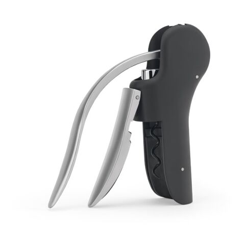 LAGREIN. Korkenzieher aus ABS und Zink mit automatischem Hebel für das leichtere Öffnen schwarz | ohne Werbeanbringung | Nicht verfügbar | Nicht verfügbar | Nicht verfügbar