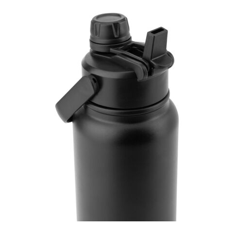 ALCARAZ. Flasche aus Edelstahl (90 % recycelt), doppelwandig vakuumisoliert schwarz | ohne Werbeanbringung | Nicht verfügbar | Nicht verfügbar | Nicht verfügbar