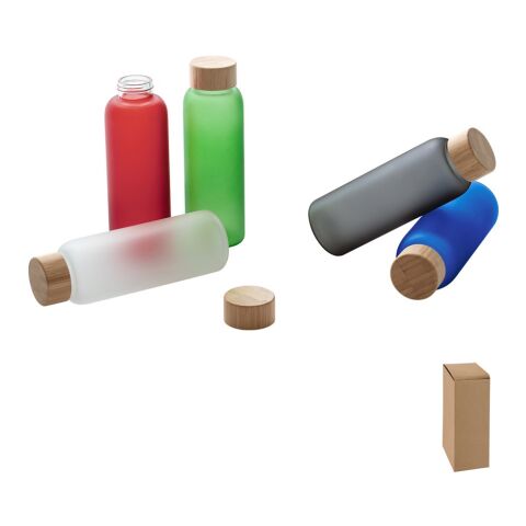 LILLARD. Flasche aus Borosilikatglas mattiert 500 ml Schwarz | ohne Werbeanbringung