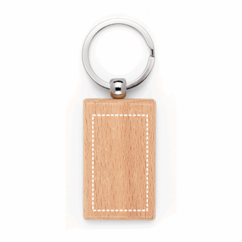 STEWIE. Rechteckiger Schlüsselanhänger aus Buchenholz Natur | ohne Werbeanbringung | Nicht verfügbar | Nicht verfügbar | Nicht verfügbar