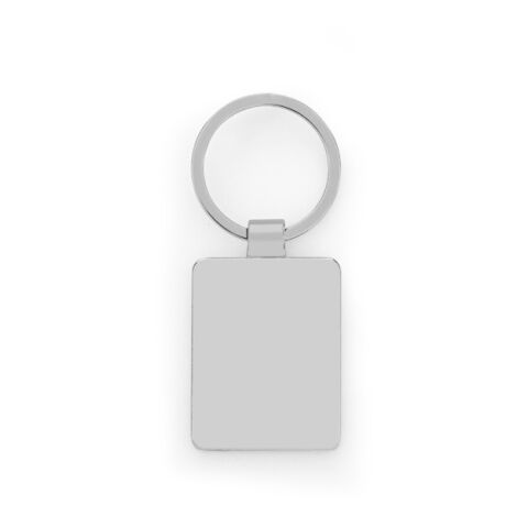 GASTON RECTANGULAR. Schlüsselanhänger aus Eisen in rechteckiger Form aus Zink und Bambus Natur | ohne Werbeanbringung | Nicht verfügbar | Nicht verfügbar | Nicht verfügbar