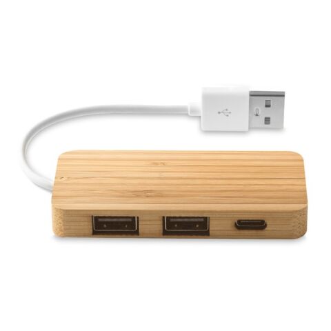 MOSER. HUB mit 2 USB-A und 1 USB-C Anschluss aus Bambus Natur | ohne Werbeanbringung | Nicht verfügbar | Nicht verfügbar | Nicht verfügbar