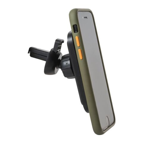 KOCH. Smartphone Halterung für das Auto mit drahtlosem magnetischem Ladegerät 15W in Recyceltes ABS (100% rABS) Schwarz | ohne Werbeanbringung