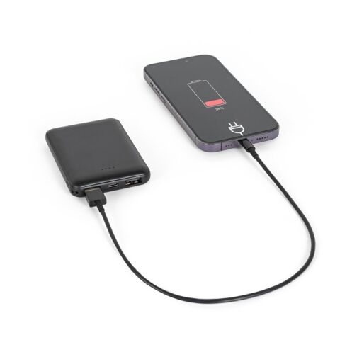 LEAKEY 5. Powerbank 5'000 mAh aus recyceltem ABS (100% rABS) schwarz | ohne Werbeanbringung | Nicht verfügbar | Nicht verfügbar | Nicht verfügbar