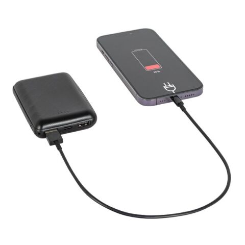 LEAKEY 8. Powerbank 8&#039;000 mAh in recyceltem ABS (100% rABS) Schwarz | ohne Werbeanbringung