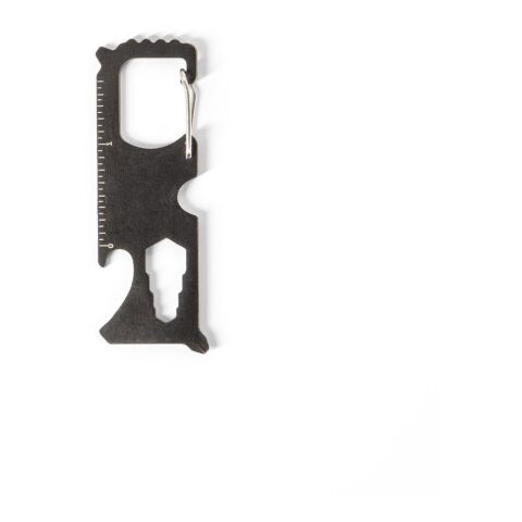 SCREWY. Multifunktionskarte aus Edelstahl mit 8 Funktionen schwarz | ohne Werbeanbringung | Nicht verfügbar | Nicht verfügbar | Nicht verfügbar