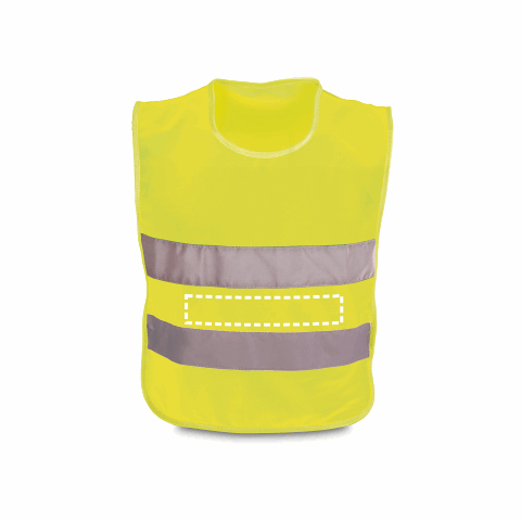 MIKE. Kinder Reflektorweste aus 100% Polyester Gelb | ohne Werbeanbringung | Nicht verfügbar | Nicht verfügbar | Nicht verfügbar
