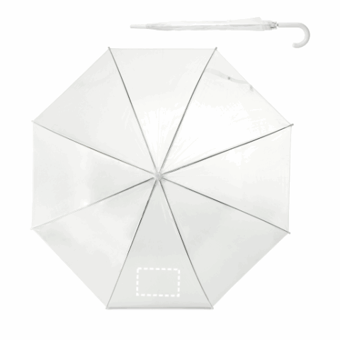 NICHOLAS. Transparenter POE-Regenschirm mit automatischer Öffnung weiss | ohne Werbeanbringung | Nicht verfügbar | Nicht verfügbar | Nicht verfügbar