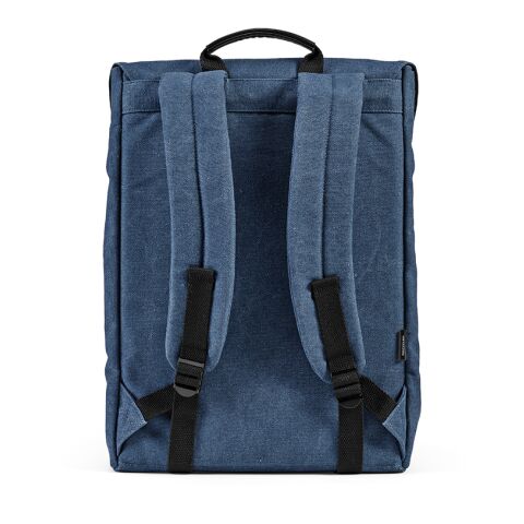 Prague 25L Rucksack, recy.Baumwolle. Hakenverschluss. Laptops bis 17" Blau | ohne Werbeanbringung | Nicht verfügbar | Nicht verfügbar | Nicht verfügbar