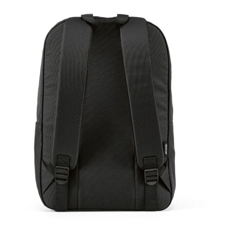 London Rucksack 12L aus rPET. Geeignet für Laptops bis 15,6". Schwarz