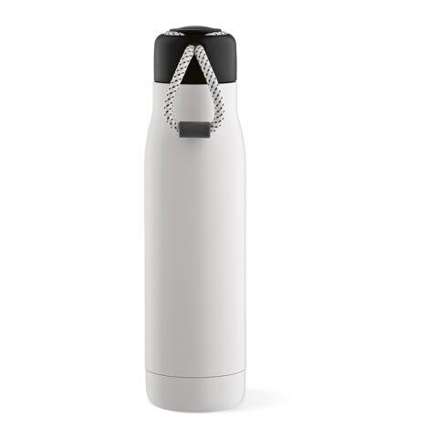 Lena Trinkflasche recy.Edelstahl, 570 ml. Mit Tragegriff aus rPET Weiß