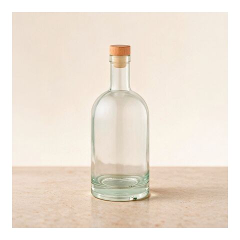 Piave Glasflasche 800ml. Mit Holzdeckel Durchsichtig