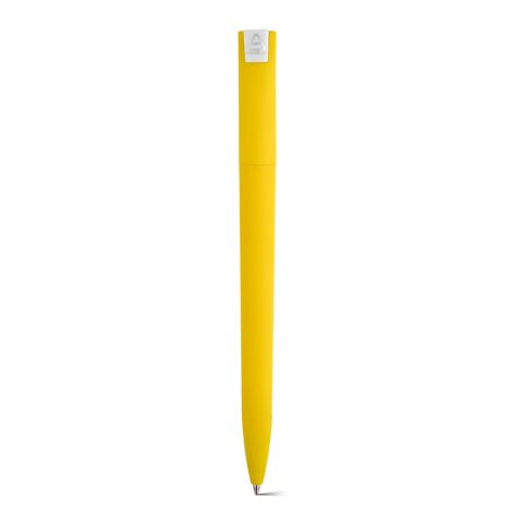 Balzac Kugelschreiber recy. ABS, blau, Dokumental®-Tinte 0,5km Gelb