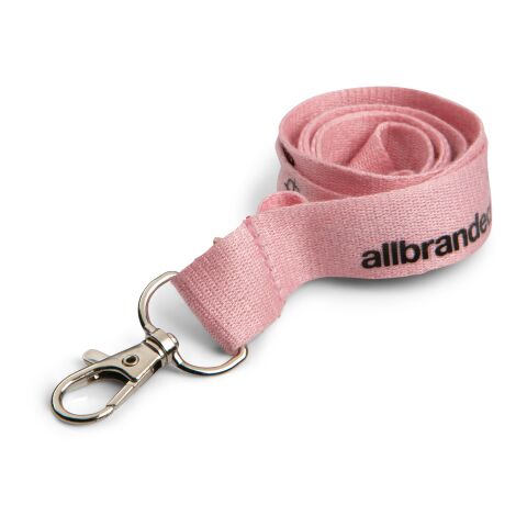 Bambus Lanyard PMS Wunschfarbe | ohne Werbeanbringung | 10 mm | Ovaler Karabiner | Kunststoff-Verschluss | Mit Safetyclip | Ausweishülle hoch