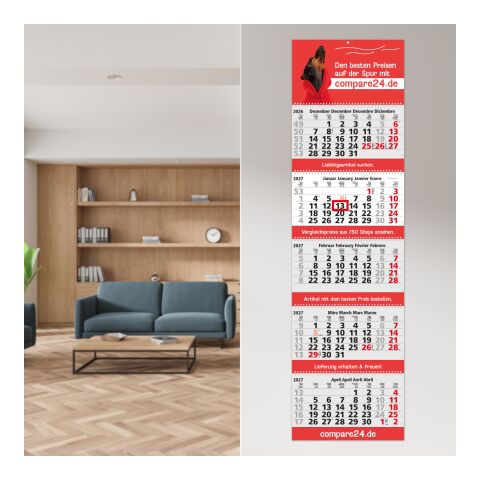 5-Monatskalender Mehrblock Grande Wire-O 5 Wire-O-Bindung Hellgrau | 335 × 1.195 mm | ohne Werbeanbringung | ohne Werbeanbringung | ohne Werbeanbringung