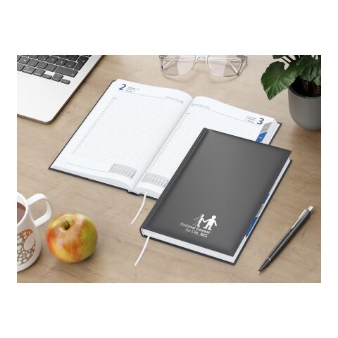 Tageskalender Manager Monatsregister Mo.–So. je 1 Seite Kunstleder-Hardcover Silberprägung inkl.