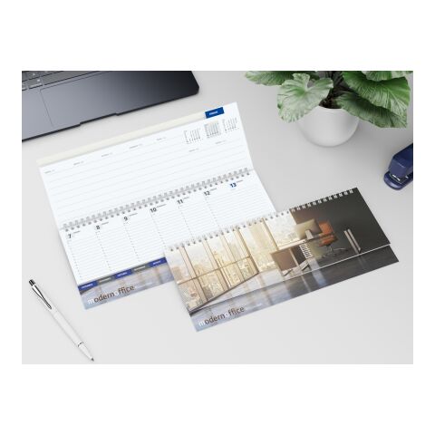 Tisch-Querkalender Master Monatsregister 1 Woche = 2 Seiten 8–21 Uhr 304 × 135 mm | Nicht verfügbar | 4C-Quality | ohne Werbeanbringung | Karton-Softcover