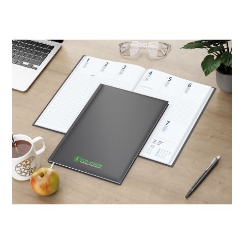 Wochenkalender Media 175 × 245 mm Kunstleder-Hardcover matt Anthrazit | 175 × 245 mm | ohne Werbeanbringung | Siebdruck-Digital inkl.