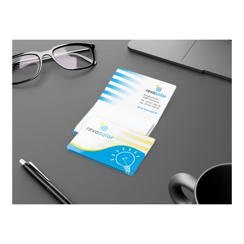 Haftnotizblock Memo-Card Format klein Karton-Umschlag 72 × 50 mm | Nicht verfügbar | ohne Werbeanbringung | ohne Werbeanbringung | weiß | matt